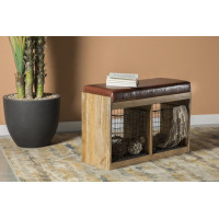 Coaster Furniture 918503 2-basket Upholstered Accent Bench Brown and Natural